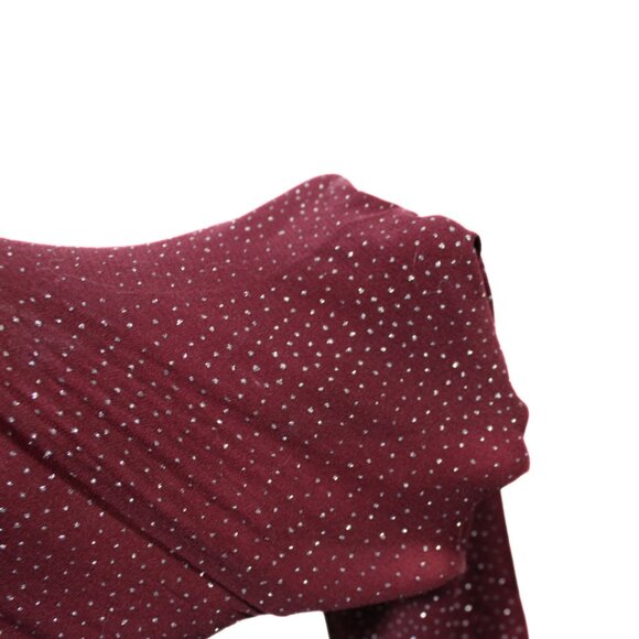 Vintage Xhilaration Burgundy Tights S/M – Silver Metallic Flecks, NWOT w/ Flaws - Picture 3 of 9